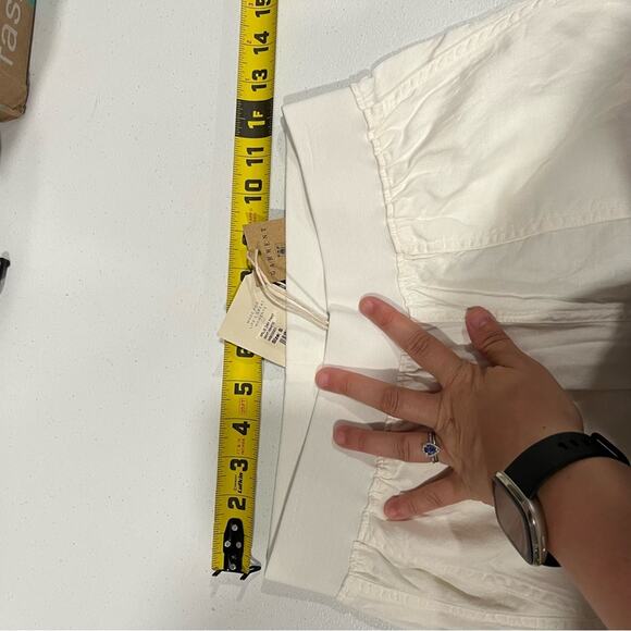 NWT Faherty Arlie Day Pant White Pockets Breezy Vacation Boating Linen Small - Picture 8 of 10